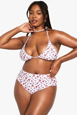 Swimwear^Nasty Gal PLUS DITSY FLORAL TRIANGLE BIKINI SET |