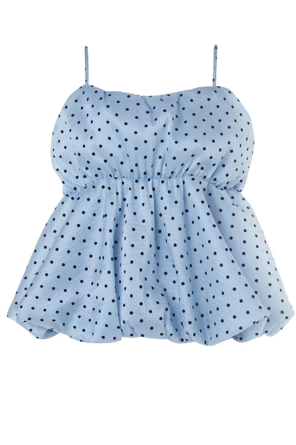 Cami Tops|Tops^Nasty Gal Plus Flocked Polka Dot Bubble Hem Longline Cami Top |