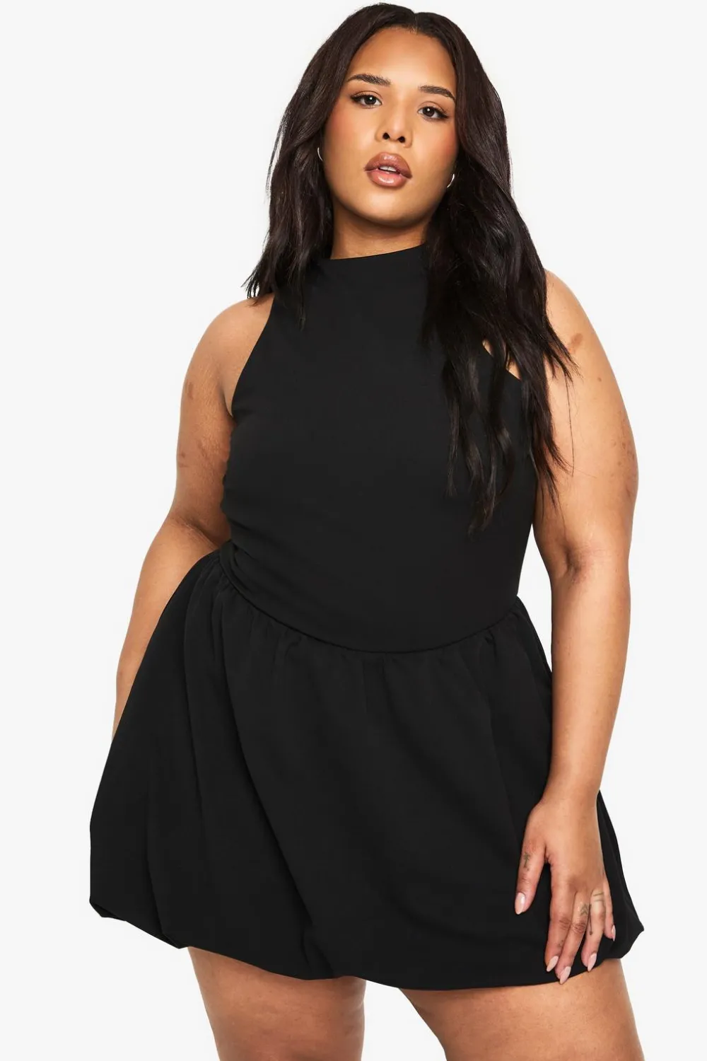 Dresses^Nasty Gal PLUS HIGH NECK PUFFBALL MINI DRESS |