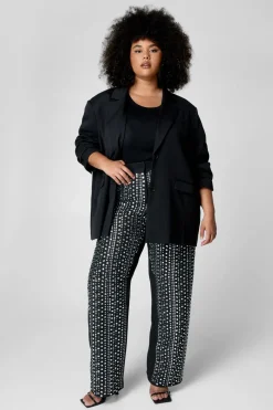 Clubbing Outfits|Plus Size Going Out^Nasty Gal Plus Hotfix Tailored Trouser |