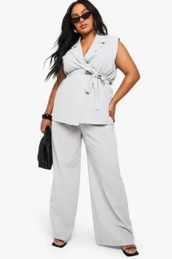 Pants^Nasty Gal PLUS LINEN LOOK ELASTICATED WAIST TROUSER |