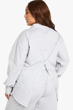 Stripes^Nasty Gal PLUS OPEN BACK STRIPE SHIRT |