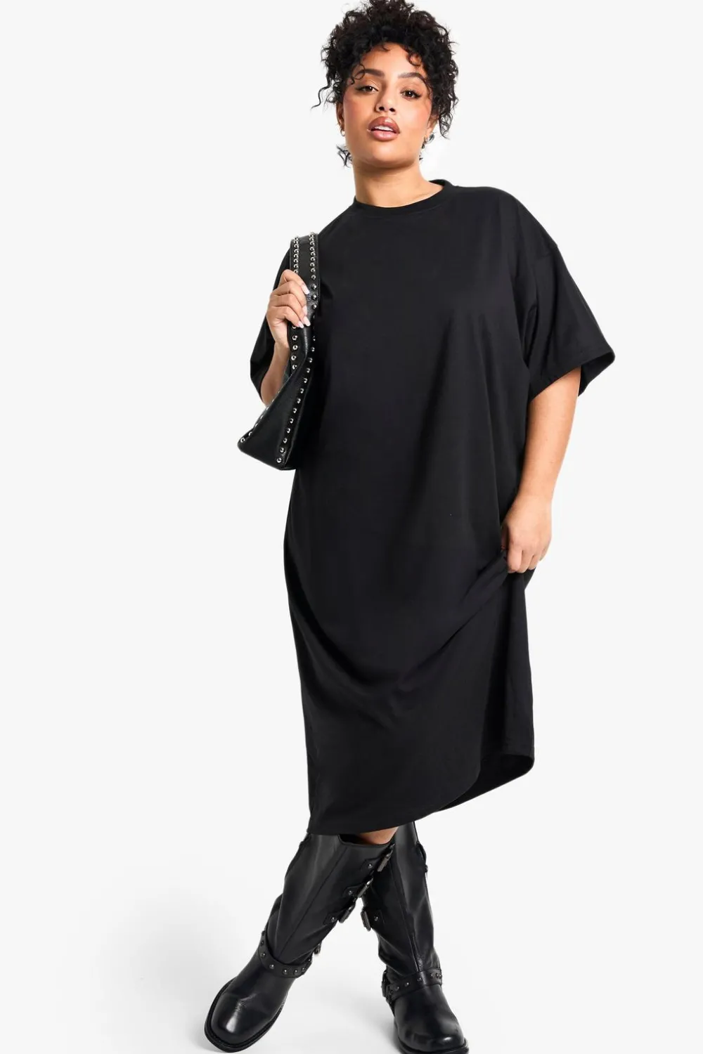 Dresses^Nasty Gal plus oversized midi t-shirt dress |