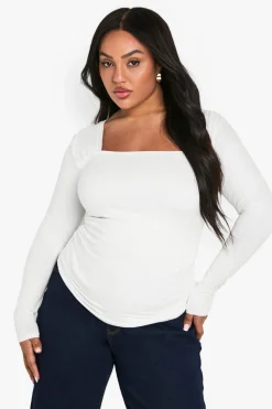 Tops^Nasty Gal Plus Ruched Shoulder Top |