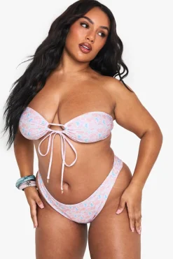 Bikinis|Swimwear^Nasty Gal Plus Shell Print High Waist Brief |