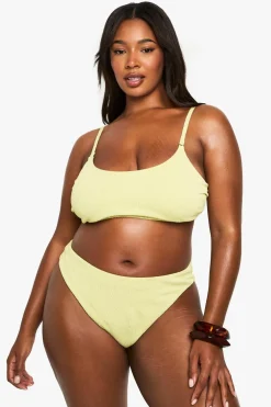 Swimwear^Nasty Gal Plus Swimwear Essentials Crinkle High Waist Bikini Bottoms |