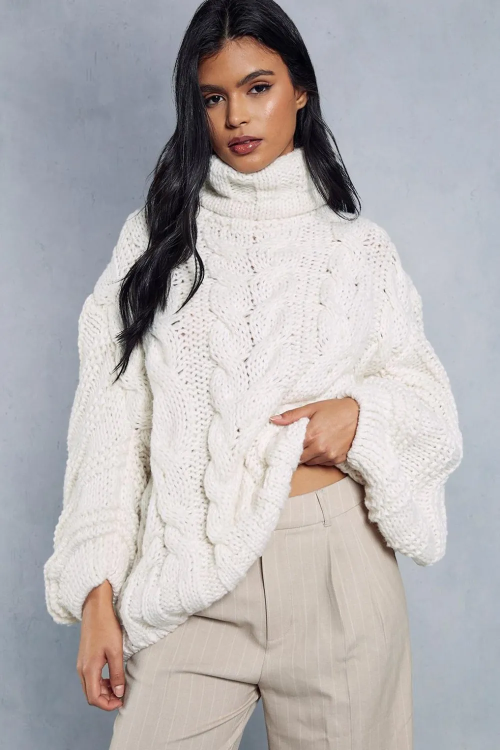 Dresses^Nasty Gal Premium Chunky Cable Knit Jumper |