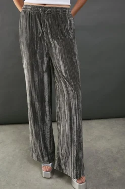 Pants^Nasty Gal Premium Crushed Velvet Drawstring Trouser |