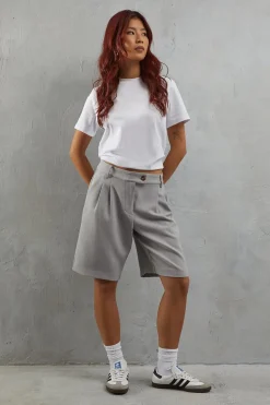 Stripes|Shorts^Nasty Gal Premium Pinstripe Tailored Short |