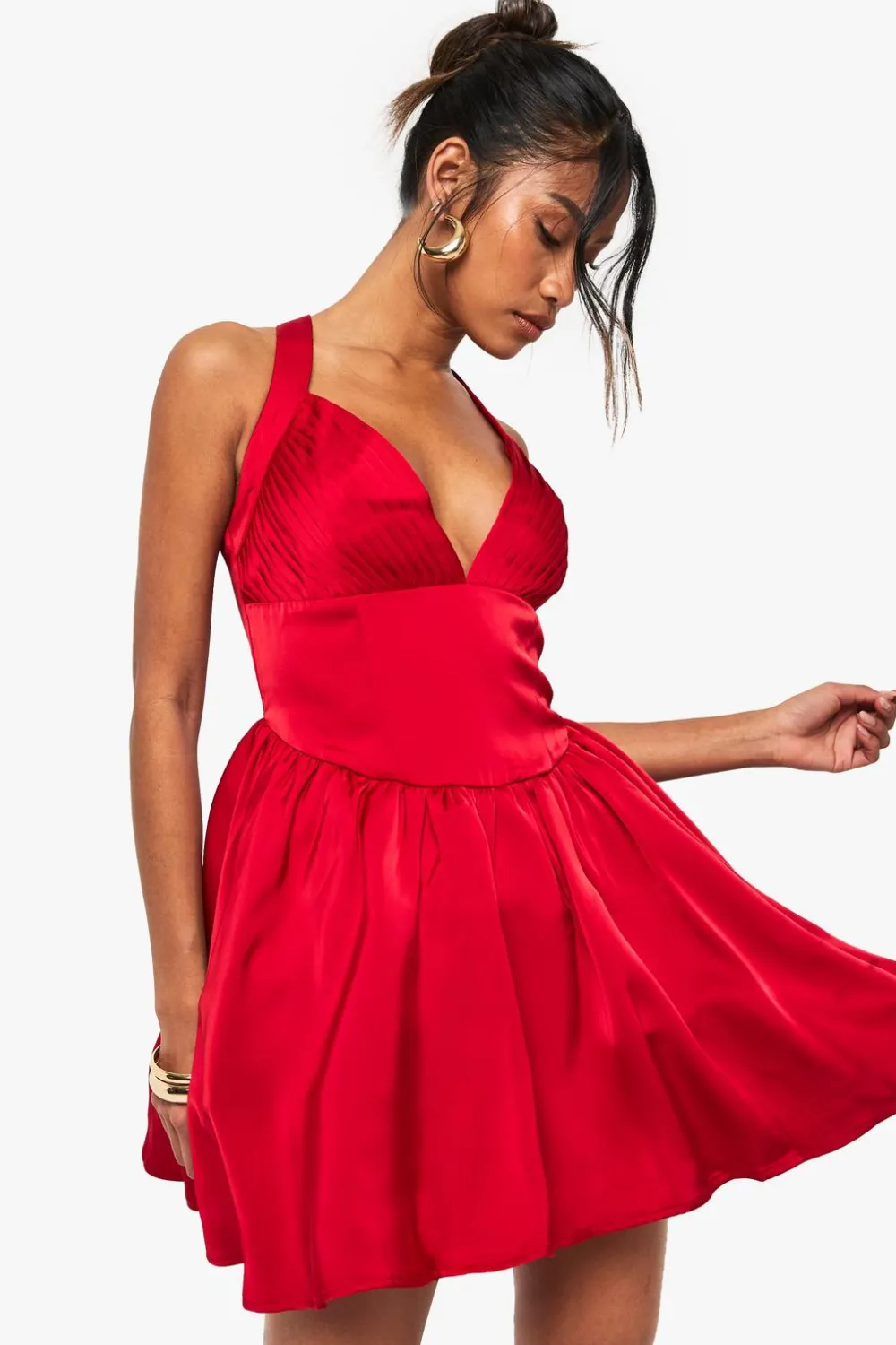 Dresses^Nasty Gal Premium Ruched Cup Volume Mini Dress |