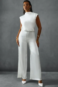 Jumpsuits|Jumpsuits^Nasty Gal Premium Satin Sleeveless Cowl Back Jumpsuit |