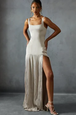 Dresses^Nasty Gal Premium Satin Square Pleated Skirt Bridesmaid Dress |