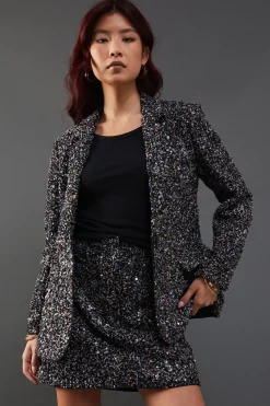 Sequin Outfits|Blazers^Nasty Gal Premium Sequin Boucle Blazer |