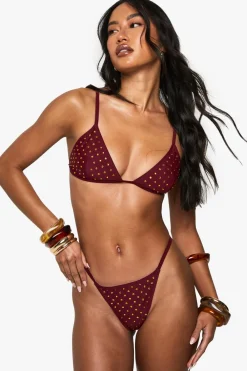 Bikinis|Swimwear^Nasty Gal Premium Swim Hot Fix Diamante Tanga Bikini Bottoms |