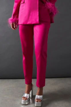 Pants^Nasty Gal Premium Taffeta Straight Leg Trouser |