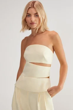 Tops^Nasty Gal Premium Tailored Cut Out Bustier Top |