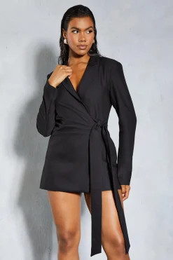 Rompers|Rompers^Nasty Gal Premium Tailored Wrap Playsuit |