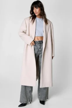 Coats^Nasty Gal Premium Wool Blend Double Breasted Coat |