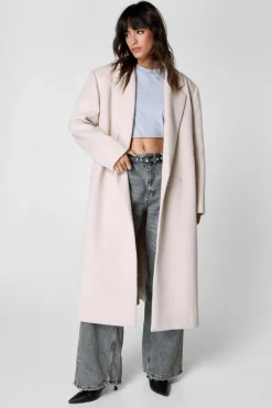 Coats^Nasty Gal Premium Wool Blend Maxi Coat |