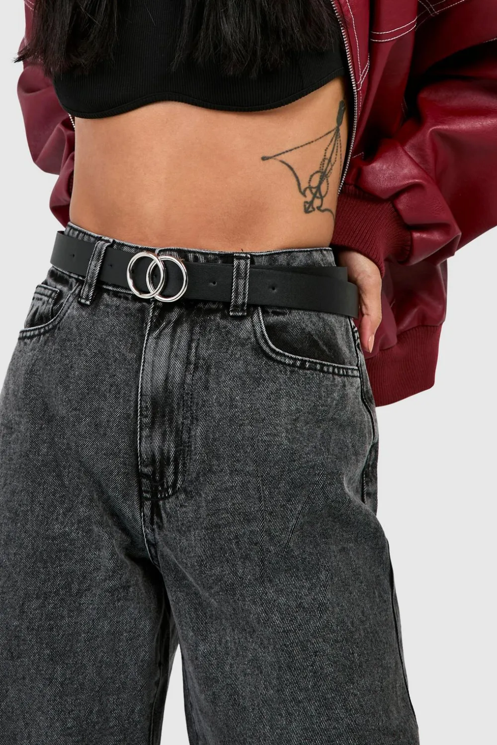 Belts|Real & Faux Suede^Nasty Gal PU Double Ring Boyfriend Belt |