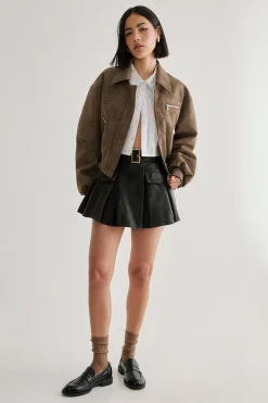 Skirts|Skirts^Nasty Gal PU Pleated Mini Skirt |