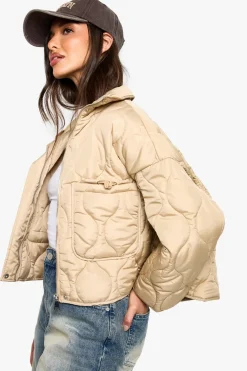 Jackets^Nasty Gal Quilt Detail Padded Jacket |