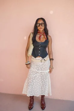 Cowgirl|Leather^Nasty Gal Real Leather Buckle Detail Western Vest |