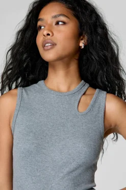 Concert Outfits|Festival Tops^Nasty Gal Ribbed Cut Out Tank Top |