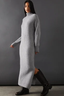 Dresses^Nasty Gal Roll Neck Split Maxi Dress |