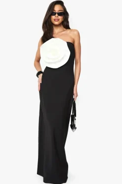Dresses^Nasty Gal Rose Detail Bandeau Maxi Dress |