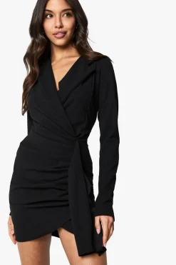 Blazers|Blazers^Nasty Gal Ruched Drape Long Sleeve Blazer Dress |