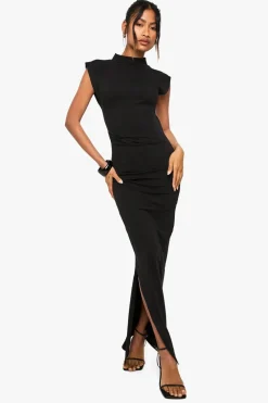 Dresses^Nasty Gal Ruched High Neck Midaxi Dress |