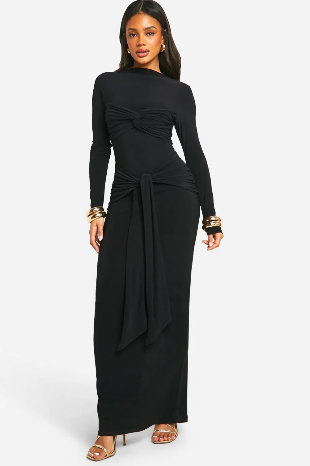 Dresses^Nasty Gal Ruched Twist Detail Maxi Dress |