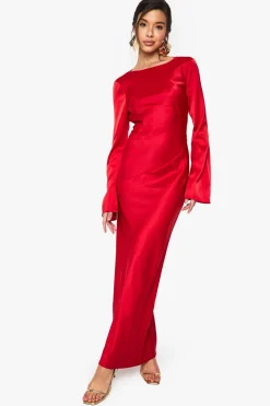 Dresses^Nasty Gal Satin Column Maxi Dress |