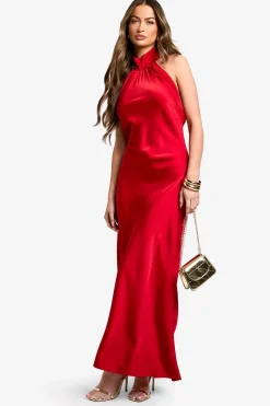 Dresses^Nasty Gal Satin Drape Maxi Dress |