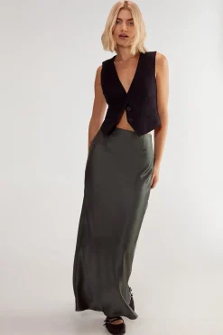 Evening Skirts|Skirts^Nasty Gal Satin Maxi Skirt |
