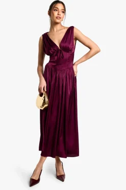 Dresses^Nasty Gal Satin Milkmaid Midaxi Dress |
