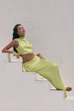 Skirts|Skirts^Nasty Gal Satin Split Back Maxi Skirt |