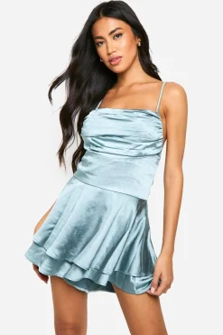 Rompers|Rompers^Nasty Gal Satin Strappy Playsuit |
