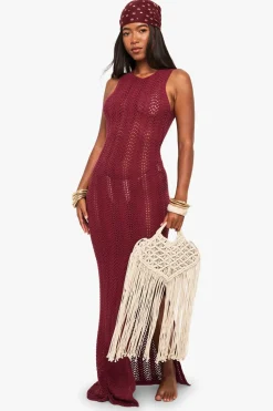 Crochet|Dresses^Nasty Gal Scoop Back Crochet Beach Dress |