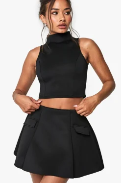 Crop Tops|Crop Tops^Nasty Gal Scuba High Neck Sleeveless Top |