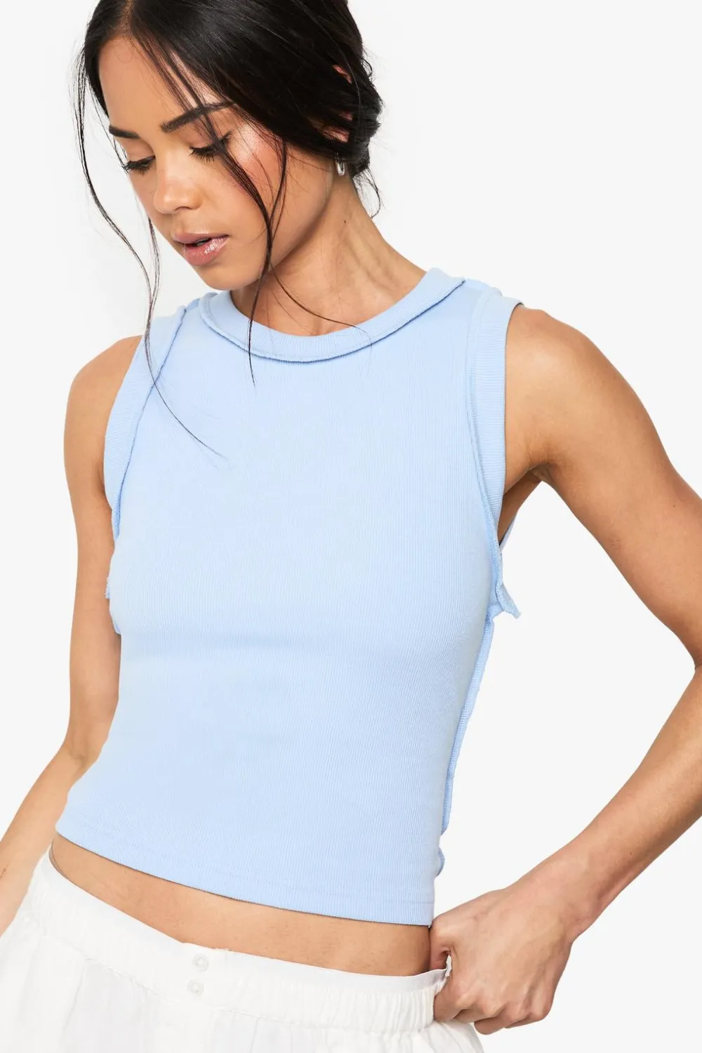 Tank Tops|Tank Tops^Nasty Gal Seam Detail Racer Vest Top |
