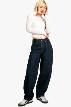 Jeans|Denim^Nasty Gal Seam Detail Tapered Denim Jean |