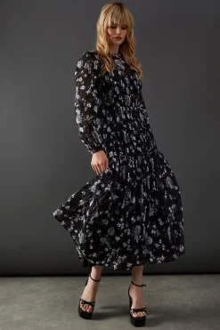 Stripes|Dresses^Nasty Gal Shadow Satin Stripe Piping Detail Midi Dress |