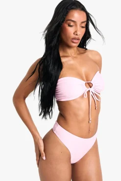 Bikini Tops|Bikinis^Nasty Gal Shell Pearl Trim Bandeau Top |