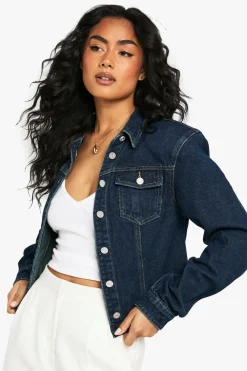 Denim|Denim^Nasty Gal Shoulder Pad Detail Denim Jacket |
