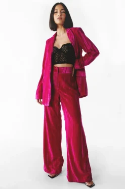 Blazers|Blazers^Nasty Gal Single Breasted Crushed Velvet Blazer Co Ord
