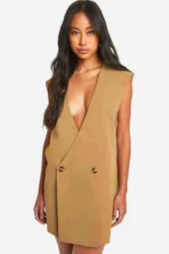 Blazers|Blazers^Nasty Gal Sleeveless Oversized Blazer Dress |