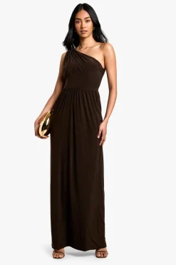 Dresses^Nasty Gal Slinky Asymmetric Maxi Dress |