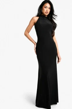 Dresses^Nasty Gal Slinky Halter Neck Scarf Detail Maxi Dress |